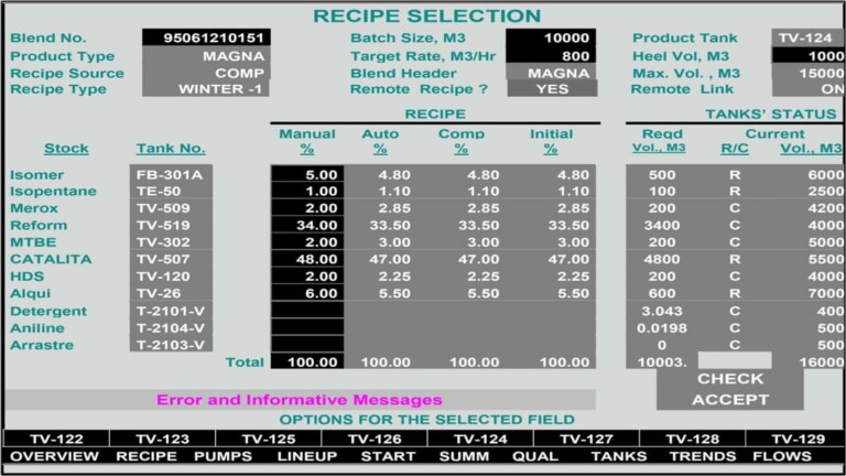 Regulatory Blend Control