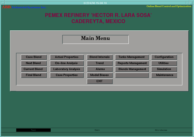 Main System Access Menu