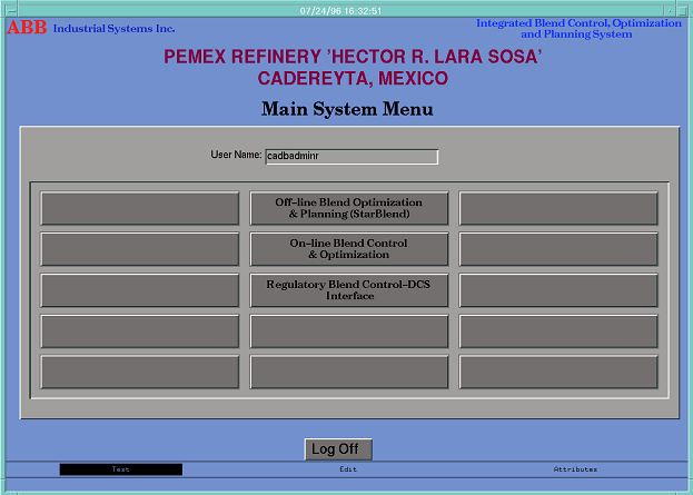 Main Systems Access Display